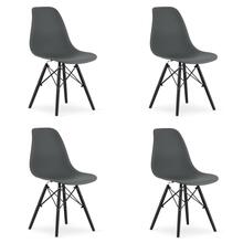 Toolide komplekt Taakie Meble Osaka, 54 x 46 x 81 cm, tumehall/must, 4 tk