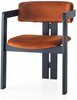 Söögitool Kalune Design CO 001, 49 x 58 x 76 cm, matt, must/oranž