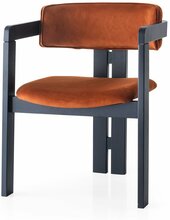 Söögitool Kalune Design CO 001, 49 x 58 x 76 cm, matt, must/oranž