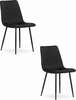 2-tooliline komplekt Leobert Turin, 53 x 44.5 x 88.5 cm, must samet