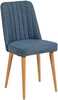 Söögitool Kalune Design Stormi 1048 - A, 49 x 47 x 90 cm, matt, sinine/mänd