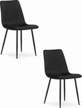 2-tooliline komplekt Leobert Turin, 53 x 44.5 x 88.5 cm, must samet