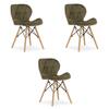 Toolide komplekt Hurtmeblowy Lago, 3 tk, 52 x 47 x 73 cm, pruun samet