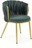 Söögitool Halmar K517, 48 - 60 x 57 x 79 cm, tumeroheline/kuldne