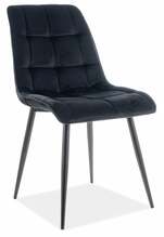 Söögitool Signal Meble Chic Matt Velvet, 50 x 43 x 88 cm, must