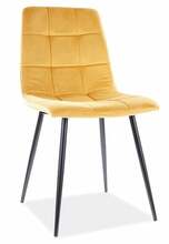 Söögitool Signal Meble Mila Velvet, 45 x 41 x 86 cm, kollane