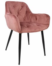 Söögitool Home4you Brita 10307, 57 x 61 x 83 cm, must/roosa