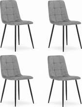 Toolide komplekt Leobert Kara, 50.5 x 45 x 87 cm, matt, must/helehall, 4 tk
