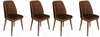 Söögitool Kalune Design Alfa 466 V4, 49 x 50 x 90 cm, matt, pähkel/pruun