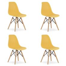 Toolide komplekt Taakie Meble Osaka, 54 x 46 x 81 cm, kollane/pruunikas, 4 tk