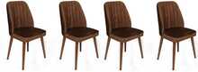 Söögitool Kalune Design Alfa 466 V4, 49 x 50 x 90 cm, matt, pähkel/pruun