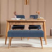 Söögitoa komplekt Kalune Design Vina 1048-3, 129 x 80 cm, mänd/tumesinine