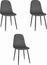 Toolide komplekt Leobert Como, 50.5 x 44.5 x 87.5 cm, 3 tk, tumehall samet