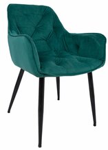 Söögitool Home4you Brita, must/roheline, 57 x 61 x 83 cm