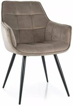 Söögitool Signal Meble Lilia Velvet, 59 x 45 x 90 cm, tume liiv