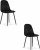 Toolide komplekt Leobert Asti, 50.5 x 44.5 x 87.5 cm, must samet, 2 tk