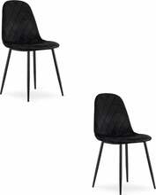 Toolide komplekt Leobert Asti, 50.5 x 44.5 x 87.5 cm, must samet, 2 tk
