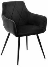 Söögitool Homla Fellice Basic 847283, matt, must, 61 x 56 x 86 cm