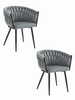 2-tooline komplekt Leobert Orion, must/hall, helehall samet