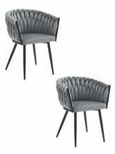 2-tooline komplekt Leobert Orion, must/hall, helehall samet