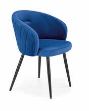 Söögitool Halmar K430, 61 x 54 x 77 cm, must/tumesinine