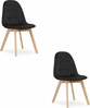 Toolide komplekt Leobert Bora, 54 x 44.5 x 81.5 cm, must samet, 2 tk