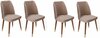 Toolide komplekt Kalune Design Hugo 384 V4, 49 x 50 x 90 cm, kuldne/pähkel/beež, 4 tk