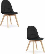 Toolide komplekt Leobert Bora, 54 x 44.5 x 81.5 cm, must samet, 2 tk
