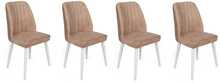 Toolide komplekt Kalune Design Alfa 493, 49 x 50 x 90 cm, matt, valge/helepruun, 4 tk