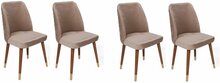 Toolide komplekt Kalune Design Hugo 384 V4, 49 x 50 x 90 cm, kuldne/pähkel/beež, 4 tk