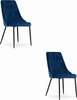 Toolide komplekt Leobert Imola, 46 x 48.5 x 91.5 cm, tumesinine samet, 2 tk