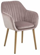 Söögitool Actona Emilia, 57 x 61 x 83 cm, roosa/liivakarva pruun