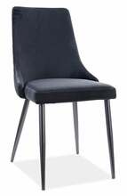 Söögitool Signal Meble Piano B Velvet, 47 x 44 x 93 cm, must