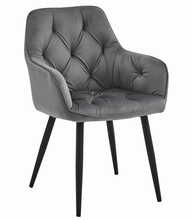 Söögitool Leobert Jork, 56 x 62 x 83,5 cm, tumehall samet, mustad jalad