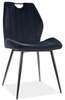 Söögitool Signal Meble Arco Velvet, 46 x 51 x 91 cm, must