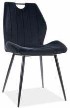 Söögitool Signal Meble Arco Velvet, 46 x 51 x 91 cm, must
