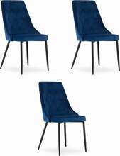 Toolide komplekt Leobert Imola, 3 tk, 46 x 48.5 x 91.5 cm, tumesinine samet