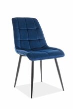 Söögitool Signal Meble Chic Velvet, 50 x 43 x 88 cm, sinine