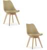 Toolide komplekt Leobert Mark, 2 tk, 52 x 49 x 82 cm, tume beež, naturaalsed jalad