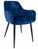 Söögitool Home4you Brita, 57 x 61 x 83 cm, sinine/must