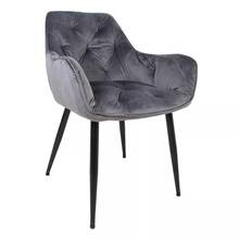 Söögitool Home4you Brita, 57 x 61 x 83 cm, must/hall