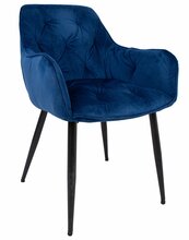 Söögitool Home4you Brita, 57 x 61 x 83 cm, sinine/must