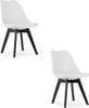 Toolide komplekt Leobert Mark, 2 tk, 43 x 49 x 82 cm, valge, mustad jalad