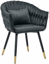 Söögitool Home4you Flora 10401, 61 x 63 x 83 cm, tumehall