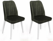 Toolide komplekt Kalune Design Alfa 494 V2, 49 x 50 x 90 cm, matt, valge/roheline, 2 tk