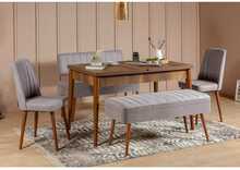 Söögitoa komplekt Kalune Design Vina 0701, 5 tk, hall/pähkel