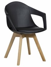 Söögitool Home4you Stuart 37035, 58 x 57 x 88 cm, must