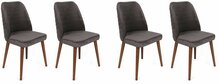 Toolide komplekt Kalune Design Tutku 341 V4, 49 x 50 x 90 cm, matt, antratsiit/pähkel, 4 tk