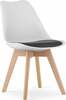 Söögitool Hurtmeblowy Mark, 43 x 44 x 82 cm, must/valge/naturaalsed jalad