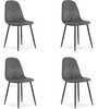 4 tooli komplekt HURTMEBLOWY Asti, tumehall samet, 4 tk